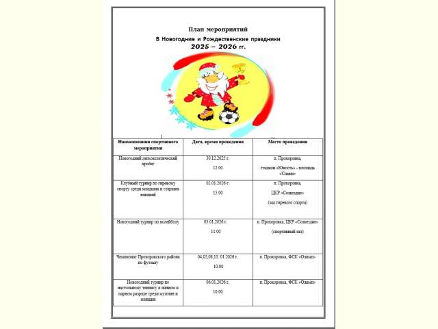 ���� ���������� ����������� � ���������� � �������������� ��������� 2025 - 2026 ��.